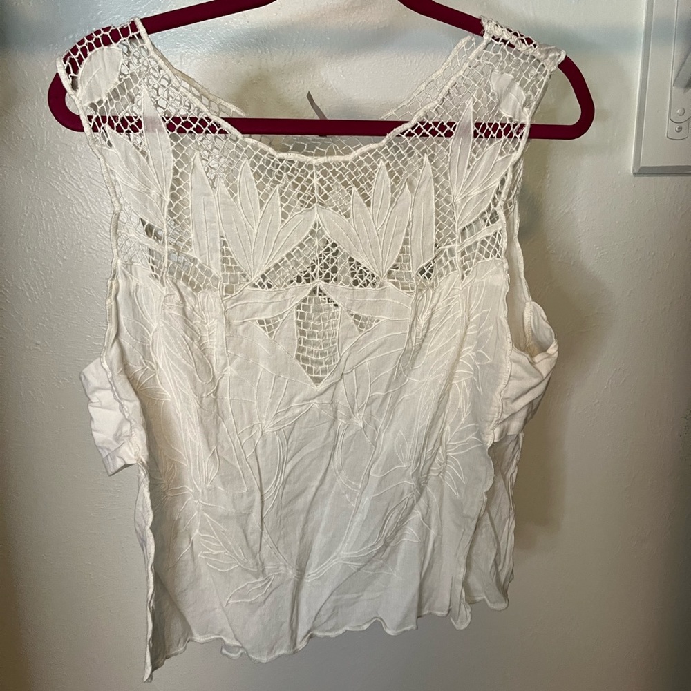 Free people beach crochet top medium